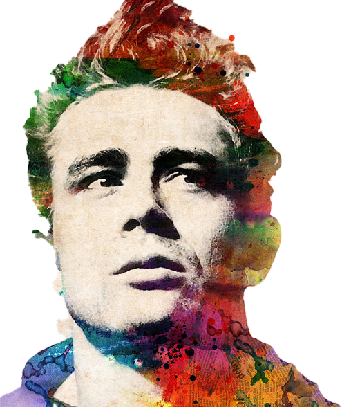 james dean acuarela